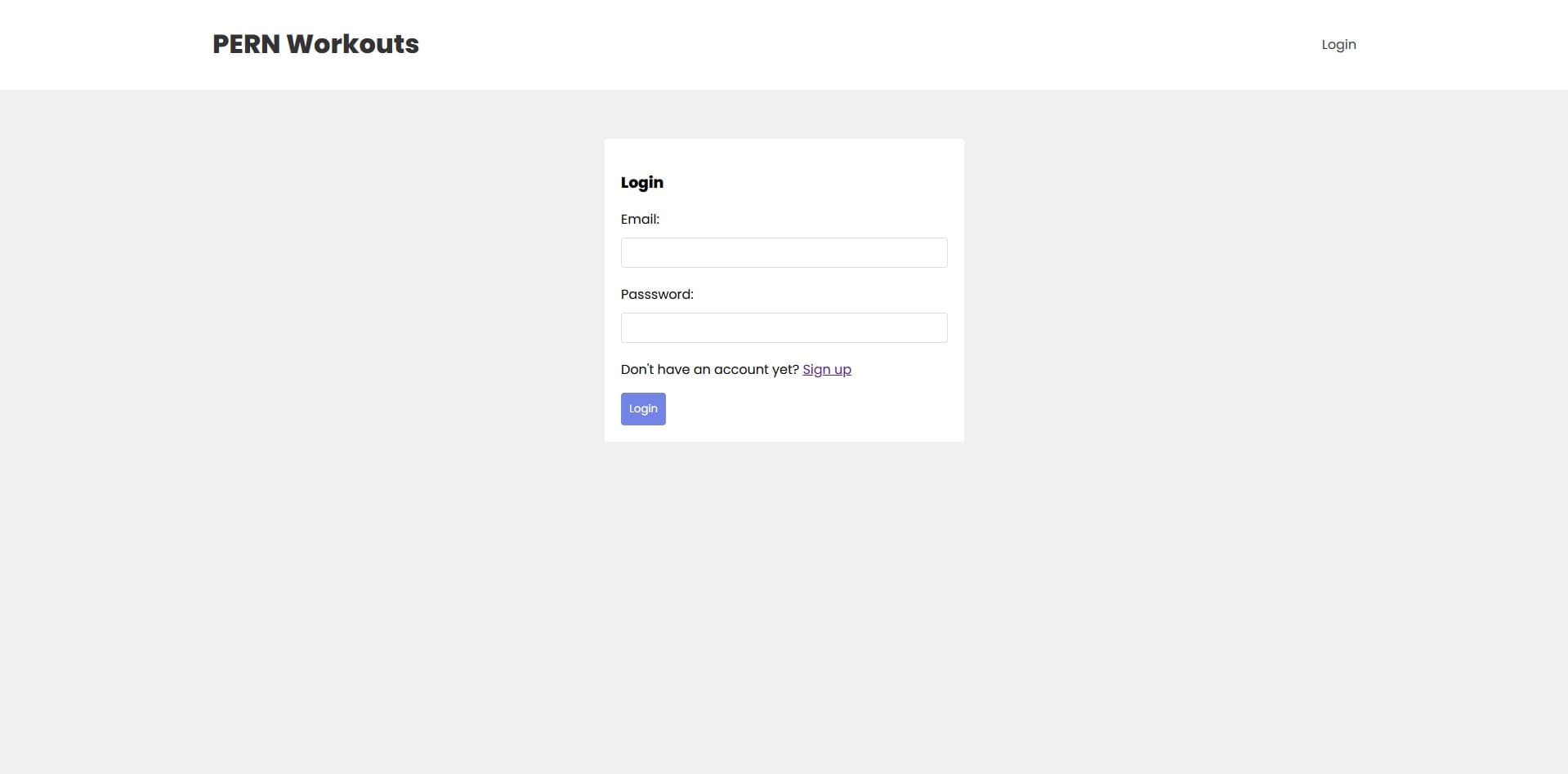 PERN Workouts screenshot